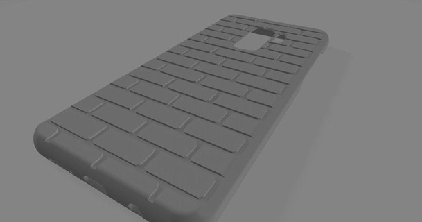 samsung galáxia s9+ phone caso bainha tijolos toxv 3D modelos aparelhos portátil dispositivos thingiverse 3d print model - Mito3D