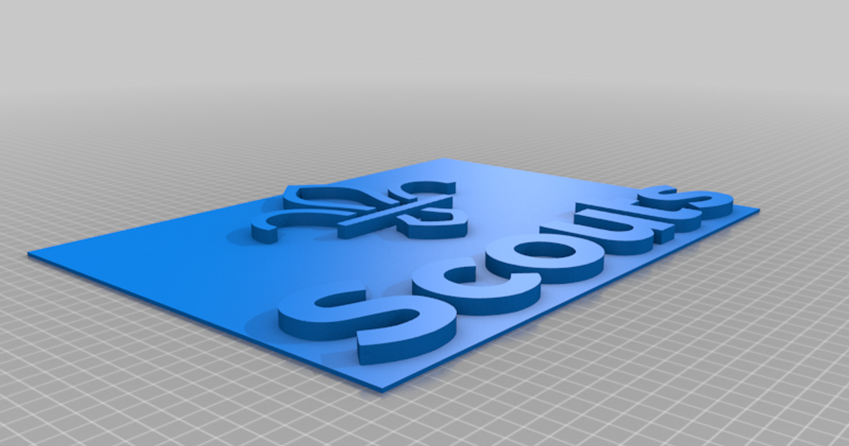 scoutsuk logo eskibrew 3D Models Art & Design 2D Plates Logos thingiverse 3D print model - Mito3D