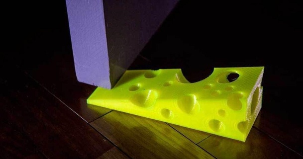 cheeze door-stop terenceang 3D Models Household Other House Equipment cheese doorstop thingiverse 3d print model - Mito3D