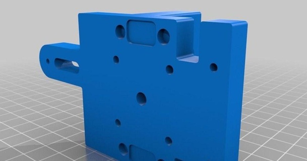 hypercube evolution - x-carriage extruder mount demanu 3D Models Printers Upgrades carriage extrudermount hevo hypercubeevolution 3d print model - Mito3D