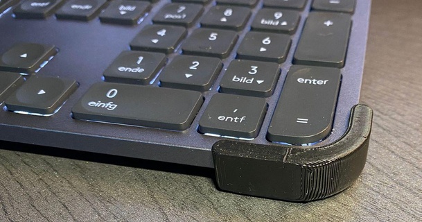 Vorderseite Raiser logitech mx Schlüssel Tastatur Maden 3D Modelle Gadgets Computers Füße 3d print model - Mito3D