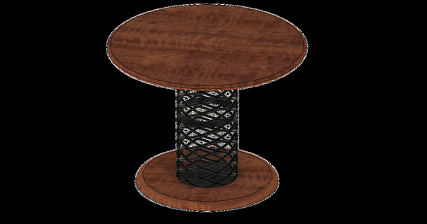 spiral end table wood top foot odium79 3D Models Household Living Room printables 3d print model - Mito3D