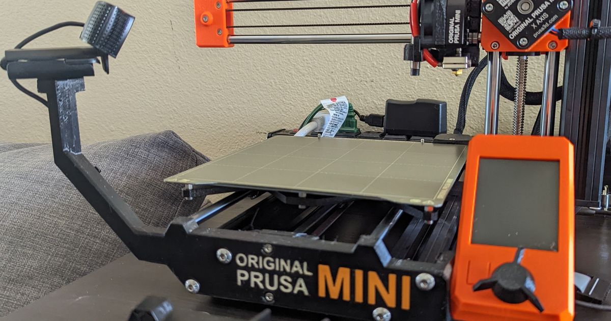 Prusa Mini Kamera Stand Vorderseite Teller redkb 3D Modelle Drucker Upgrades Oktolaps 3D print model - Mito3D