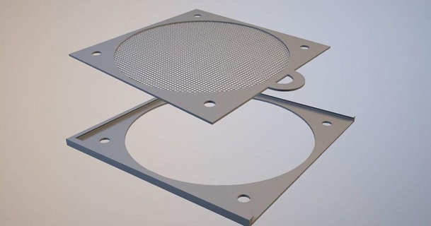 80mm poussière filtre Cadre jubaz 3D modèles imprimantes accessoires ventilateur chose universelle 3d print model - Mito3D