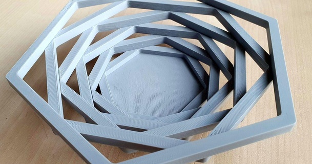 hexagone fruit bol Martin ustr 3D modèles Ménage Accueil maison décor boules fruits 3d print model - Mito3D