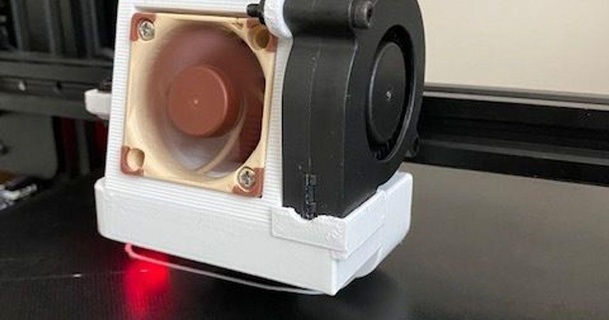 Satsana Ventilator montieren Ender 3v2 5015 Kanal Andrews drucken Geschäft 3D Modelle Drucker Zubehör 5015fanduct ender3v2 Fandukt thingiverse 3d print model - Mito3D