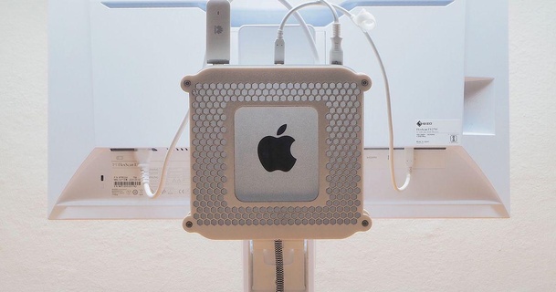 Mac Mini Halter Unterstützung eizo Monitore Tom fe tek 3D Modelle Gadgets Computers Apfel Macmini 3d print model - Mito3D