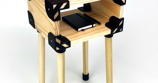 mid century mod inspired - cute bedside table publik school 3D Models Household Bedroom 3d print model - Mito3D