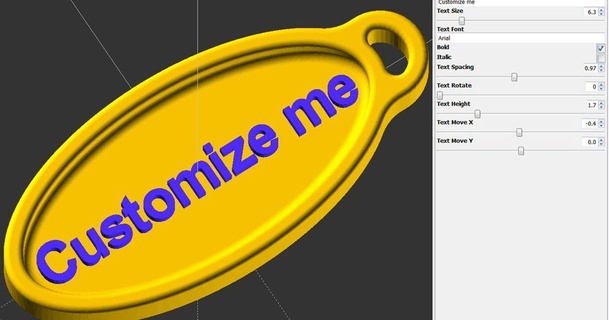 customizable keyring savagerodent 3D Models Household Office thingiverse 3d print model - Mito3D