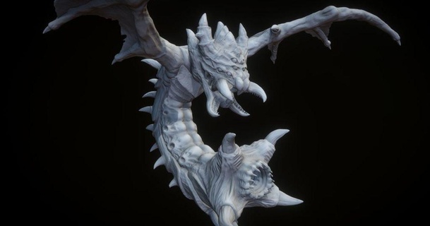 mutalisk Sternen Schiff wildes Nagetier 3D Modelle Kunst Design Skulpturen Außerirdischer Drachen Monster sc2 3d print model - Mito3D