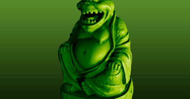slimer buddha savagerodent 3D Models Art & Design Sculptures budda ghost ghostbusters thingiverse 3d print model - Mito3D