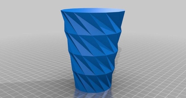 personalizzato contorto poligono vaso gbled 3D Modelli domestico Casa attrezzature thingiverse 3d print model - Mito3D