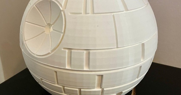death star yarn bowl bannmakes 3D Models Hobby & Makers Other Ideas crocheting knitting yarnbowl 3d print model - Mito3D