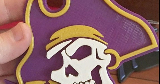 ecu piratas ornamento willnewton 3D modelos Deportes aire libre bandera pirata logo cráneo 3d print model - Mito3D
