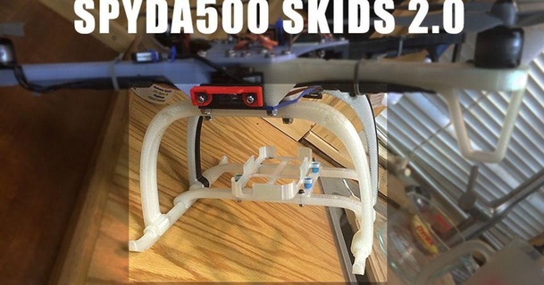 spyda500 fpv skids 20 willnewton 3D Models Hobby & Makers RC Robotics 500 camera drone gimbal 3d print model - Mito3D