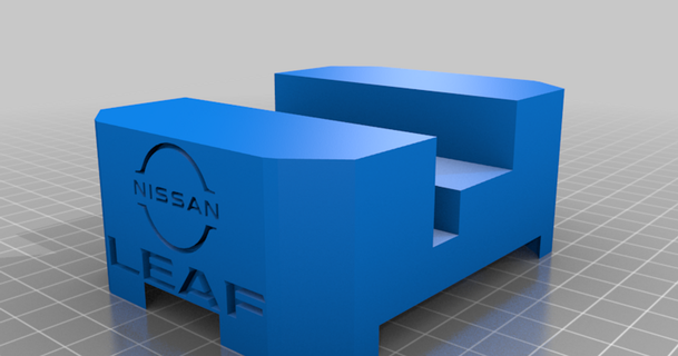 nissan hoja Jack bloquear logo zabulón 3D modelos pasatiempo hacedores automotor nissanleaf thingiverse 3d print model - Mito3D