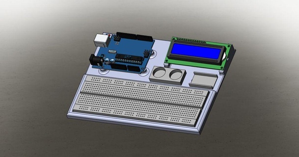 arduino test station mavric 3D Models Hobby & Makers Electronics arduinoaccessory arduinomount arduinouno breadboard 3d print model - Mito3D
