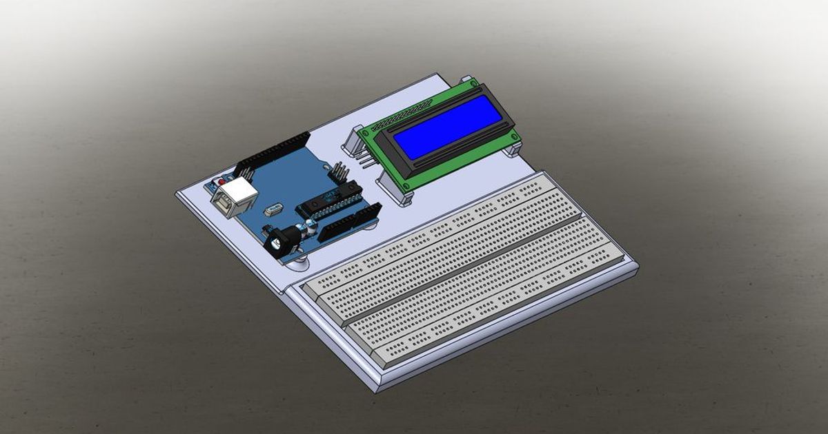 arduino test station stand mavric 3D Models Hobby & Makers Electronics arduinoaccessory arduinomount arduinouno breadboard 3D print model - Mito3D