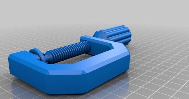 acme threaded c-clamp jorg 3D Models Hobby & Makers Tools acmethreads clamp tools thingiverse 3d print model - Mito3D