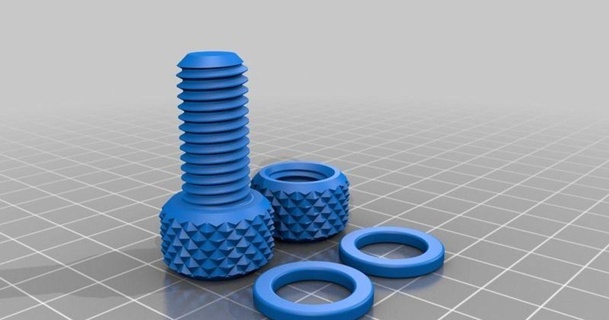 m12x175 bolts nuts jorg 3D Models Hobby & Makers Other Ideas bolt knurled nut threaded thingiverse 3d print model - Mito3D