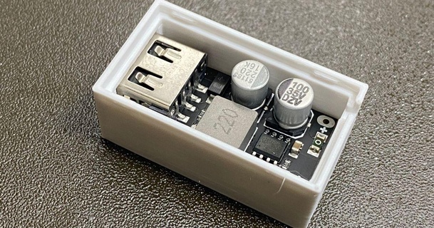 drok dc USB secchio convertitore Astuccio guaina draconper 3D Modelli passatempo creatori elettronica 3d print model - Mito3D