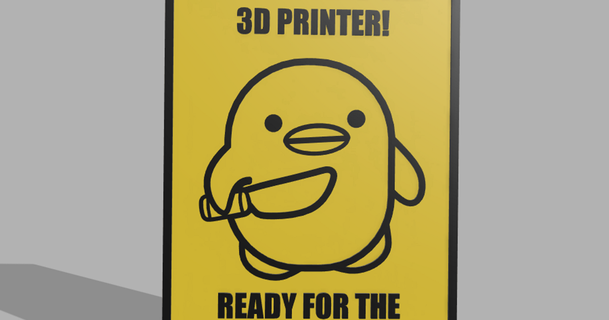 cute duck knife threatens igoravg98 3D Models Art & Design 2D Plates Logos funny mmu2 sign 3d print model - Mito3D