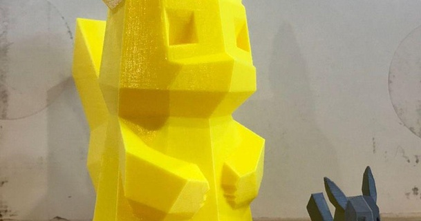 Pikachu lowpoly moneda banco chuyskywalker 3D modelos juguetes juegos aire libre thingiverse 3d print model - Mito3D