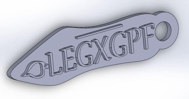 legio x gemina pia fidelis keychain otomar 3D Models Art & Design 2D Plates Logos thingiverse 3d print model - Mito3D
