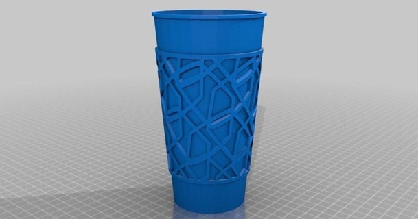 customized custom sleeve venti disposable starbucks fazzical 3D Models Household Kitchen thingiverse 3d print model - Mito3D