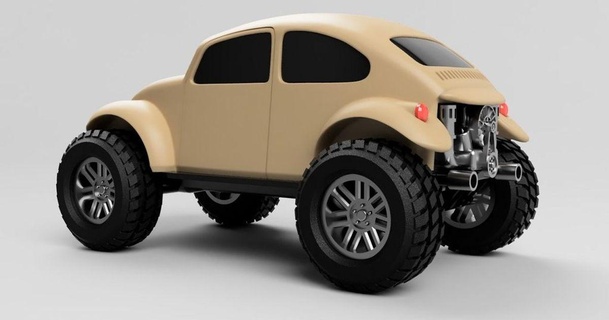 vw scarabée dune petit chariot soarpix 3D modèles jouets Jeux Véhicules buguent voiture dunebuggy modèle 3d print model - Mito3D