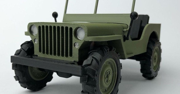 Willys jeep original style soarpix 3D modèles jouets Jeux Véhicules voiture modèle jeepwillys modélisateur 3d print model - Mito3D