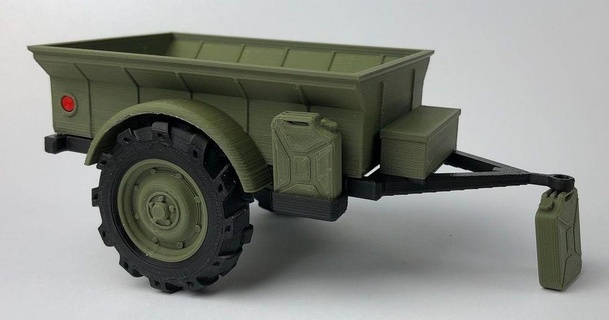 Willys Jeep Anhänger schweben 3D Modelle Spielzeuge Spiele Fahrzeuge jeepwillys jerrican Kanister Modellauto maßstabgetreues Modell 3d print model - Mito3D