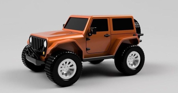 2 door jeep wrangler completamente stampabile soarpix 3D Modelli giocattoli Giochi veicoli 4wd 4x4 macchina modello d'auto fully3dprinted 3d print model - Mito3D