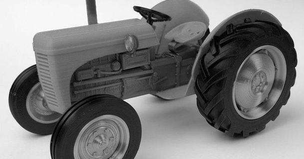 Traktor Ferguson te20 völlig druckbar Kit Rahmen 1 18 schweben 3D Modelle Spielzeuge Spiele Fahrzeuge 118scale voll Masseyferguson Modell 3d print model - Mito3D