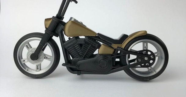 harley davidson - custom fat boy style soarpix 3D Models Toys & Games Vehicles harleydavidson model modelkit motorbike 3d print model - Mito3D