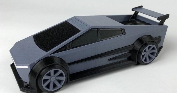 tesla cibertruck cibercoche soarpix 3D modelos juguetes juegos vehiculos cyberpunk auto modelo Equipo muestra 3d print model - Mito3D