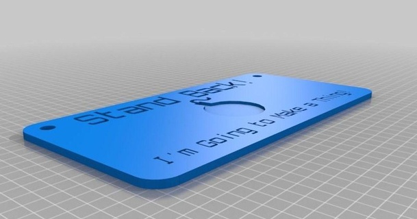 personnalisé signe stingrayza 3D modèles art conception 2D assiettes logos chose universelle 3d print model - Mito3D