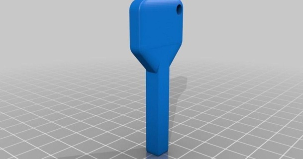 utility cabinet meter square keys 3d try outs 3D Models Household Other House Equipment metercupboardkey thingiverse 3d print model - Mito3D
