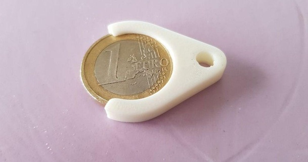 key chain one euro coin gerds 3D Models Art & Design 2D Plates Logos thingiverse 3d print model - Mito3D