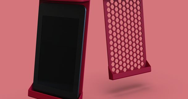 tablette cintre portrait orientation the3designer 3D modèles gadgets portable dispositifs titulaire soutien monter support table 3d print model - Mito3D