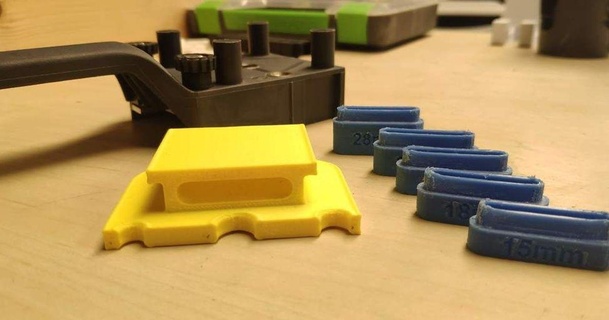 Wolfcraft dübel usta jig yükseltmeler Fabien 3D modeller hobi yapımcılar araçlar yazı tahtası domino kavila 3d print model - Mito3D