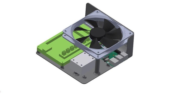 controller base cooling btt octopus + pi ssr - 140mm fan gabor 3D Models Printers Upgrades 3d print model - Mito3D