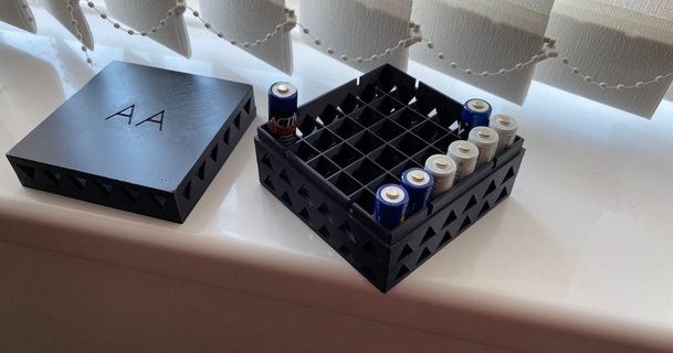 36 aa batterie Martin 3D modèles loisir fabricants organisateurs Aabatteryholder piles titulaire soutien 3d print model - Mito3D