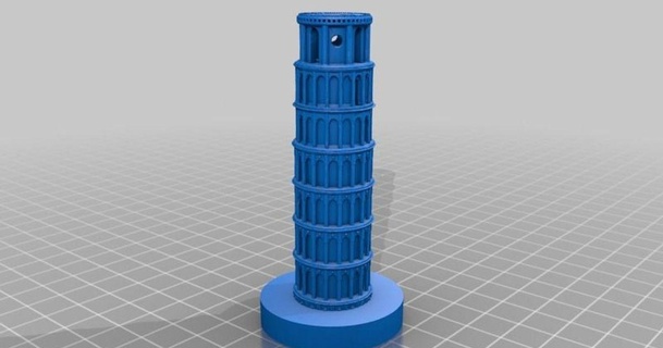 perpendicular torre pisa kb9rlw 3D modelos arte Projeto esculturas thingiverse 3d print model - Mito3D