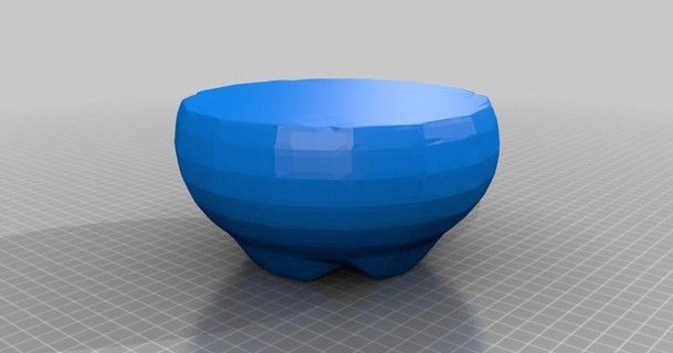 faceted bowl kb9rlw 3D Models Art & Design Sculptures thingiverse 3d print model - Mito3D
