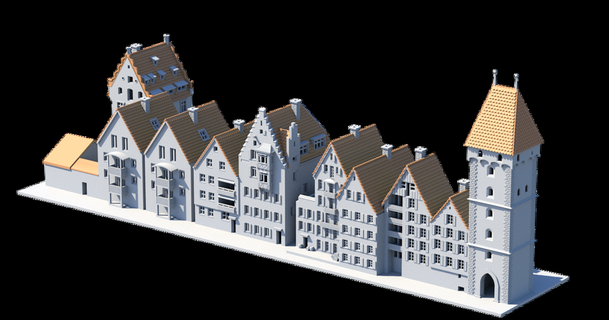 houses david kisel 3D Models World & Scans Architecture Urbanism architecture city house old 3d print model - Mito3D
