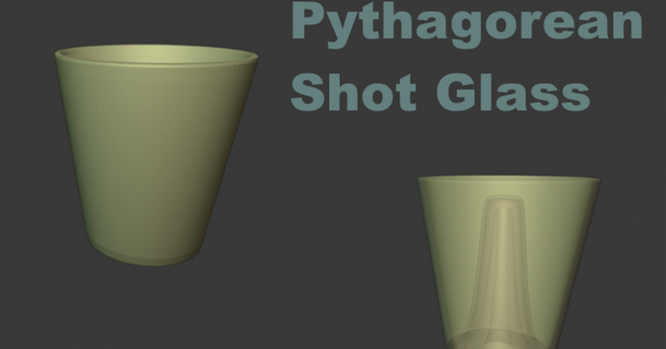 pythagorean shot glass - greedy jpklad 3D Models Household Other House Equipment cup fun prank pythagoras 3d print model - Mito3D