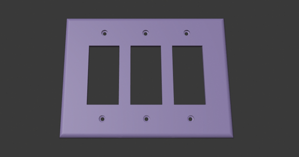 verdreifachen Licht Schalter Startseite Mantel jpklad 3D Modelle Haushalt Haus Ausrüstung thingiverse 3d print model - Mito3D