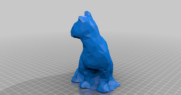 red cat 3d scan v2 low poly johnroy222 3D Models Household Pets 3dscan lowpoly thingiverse 3d print model - Mito3D