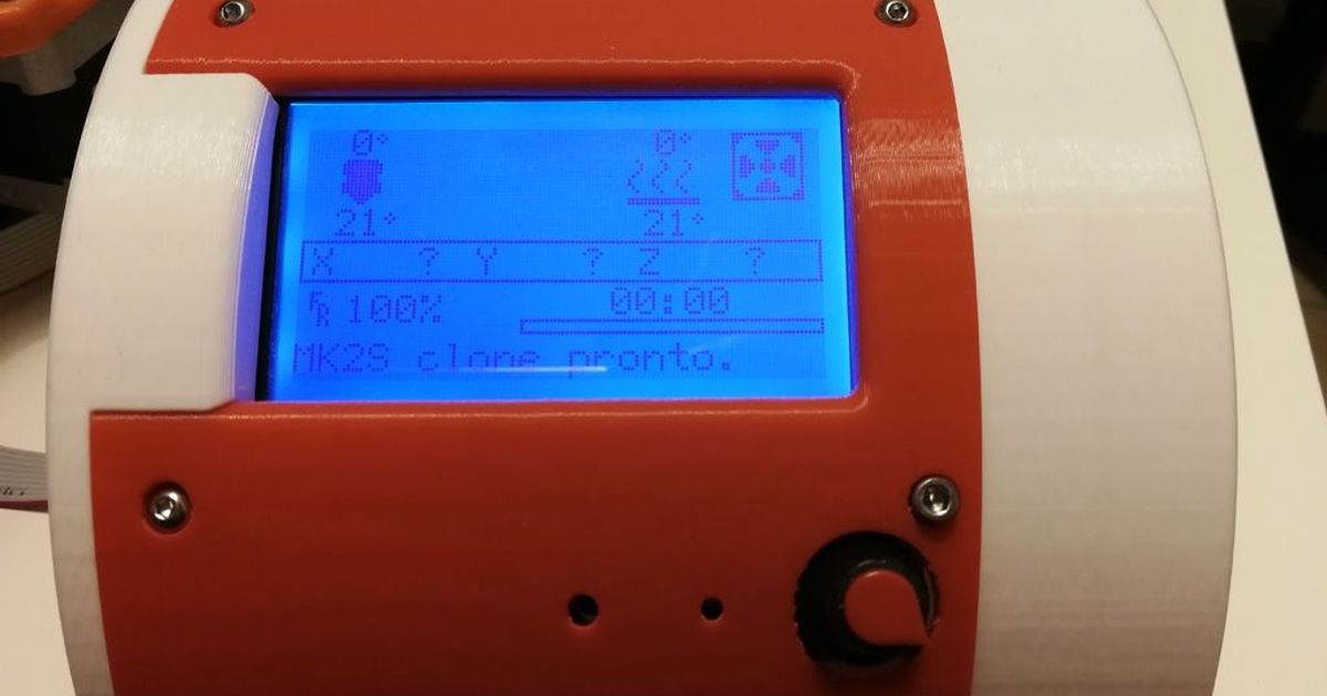 lcd12864 arduino rampas caso funda 30x30 ventilador v3 gmago 3D modelos impresoras actualizaciones 3dprinter 3dprinterparts boitier lcd 3D print model - Mito3D